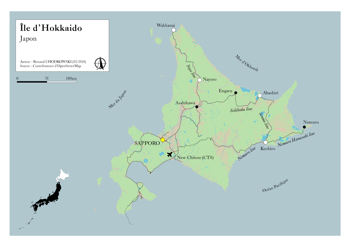 Crate de l'île d'Hokkaido (Japon)